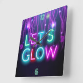 Rave psychedelische neon look Glow Party Meisjes J Vierkante Klok (Hoek)