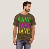 RAVE RAVE RAVE DIGITAAL BLUR T-SHIRT (Voorkant volledig)