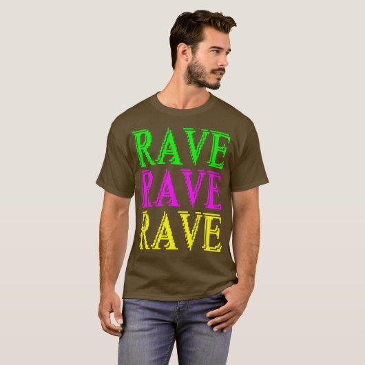 RAVE RAVE RAVE DIGITAAL BLUR T-SHIRT (Voorkant volledig)