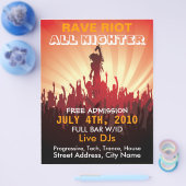 Rave Riot 2 Music Flyer (Enkel)