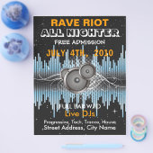 Rave Riot Music Flyer (Enkel)