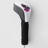Rave Schedel � EDM Feest Skelet DJ Golfheadcover (Schuin)