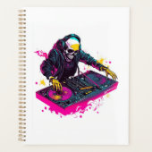 Rave Schedel � EDM Feest Skelet DJ Planner (Voorkant)