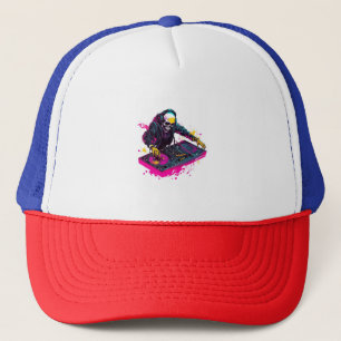 Rave Schedel � EDM Feest Skelet DJ Trucker Pet