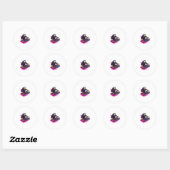 Rave Skull � EDM Party Skeleton DJ Ronde Sticker (Vel)