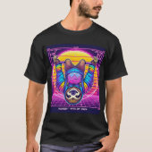 Rave Sloth - Synthwave T-shirt (Voorkant)