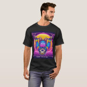 Rave Sloth - Synthwave T-shirt (Voorkant volledig)