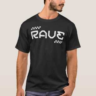 Rave-typografie logo-ontwerp T-shirt