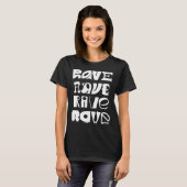 Rave-typografie T-shirt (Voorkant volledig)