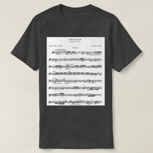 Ravel Tzigane T-shirt (Design voorkant)