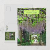 RAVELLO, ITALIË/CIMBRONE GARDENS/KASKADERWISTERIA BRIEFKAART (Voorkant / Achterkant)