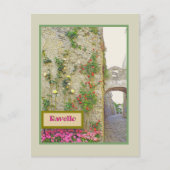 RAVELLO, ITALIË/COBBLESTONE STREET, ARCHWAY, ROZEN BRIEFKAART (Voorkant)