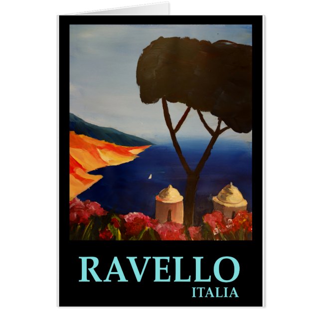 Ravello Salerno, Uitzicht van de kust van Amalfi (Voorkant)