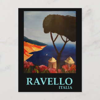 Ravello Salerno, Uitzicht van de kust van Amalfi Briefkaart