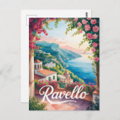 Ravello-waterverf Briefkaart (Voorkant / Achterkant)