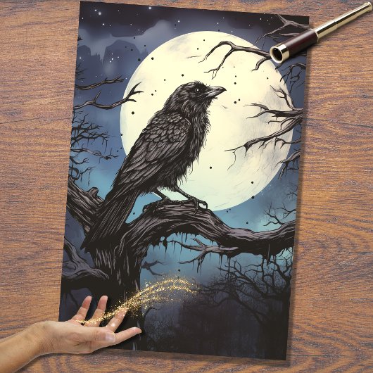 Raven 1 Halloween Decoupage papier