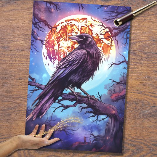 Raven 3 Halloween Decoupage papier