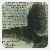 Raven 3 vierkante sticker (Voorkant)