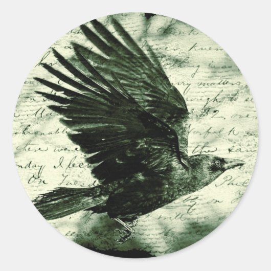 Raven 9 ronde sticker (Voorkant)
