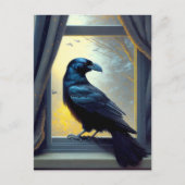 raven aan het raam briefkaart (Voorkant)