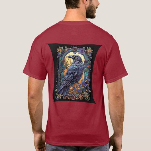 Raven aan het raam t-shirt (Achterkant)