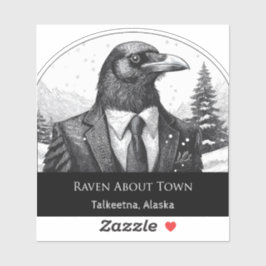 Raven About Talkeetna - gesneden vinyl Sticker