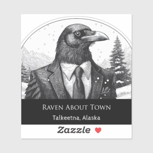 Raven About Talkeetna - gesneden vinyl Sticker (Vel)