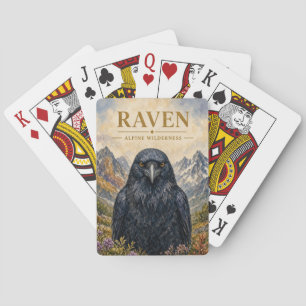 Raven Alpiene Wilderness Wildlife Pokerkaarten
