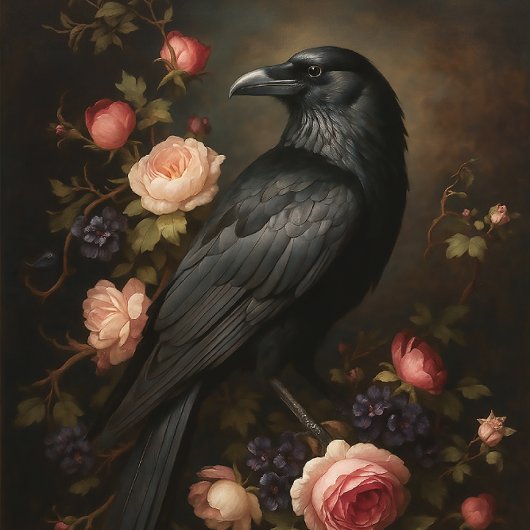 Raven Among Roses Tissuepapier
