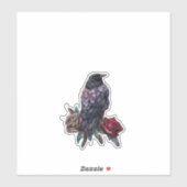 Raven and Roses Beautiful  Sticker (Vel)