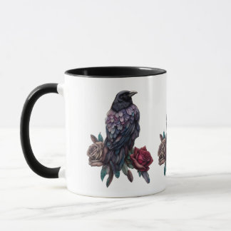 Raven and Roses Coffee Mok