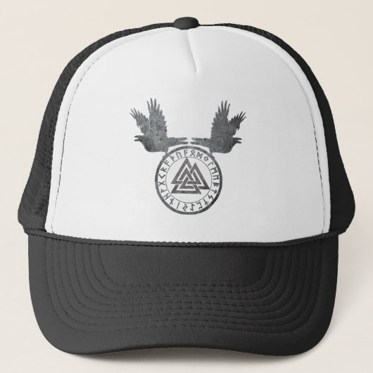 Raven-and-Valknut Trucker Pet (Voorkant)