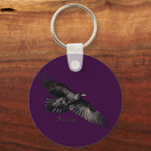 Raven Animal-lover Bird-fancier Gifts Sleutelhanger (Voorkant)