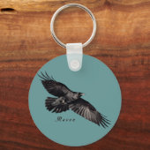 Raven Animal-lover Bird-fancier Gifts Sleutelhanger (Voorkant)