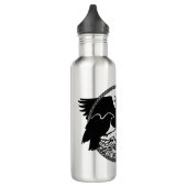 Raven Art Cool Crow Art Sport Bottle Waterfles (Links)