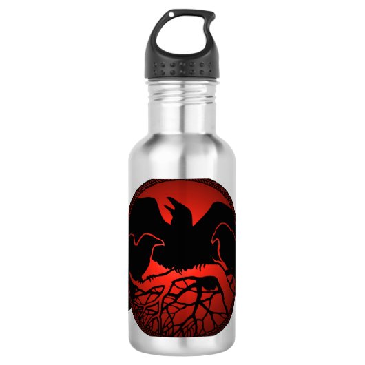 Raven Art Cool Crow Art Sport Bottle Waterfles (Voorkant)