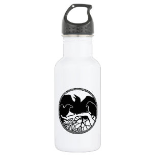 Raven Art Cool Crow Art Sport Bottle Waterfles
