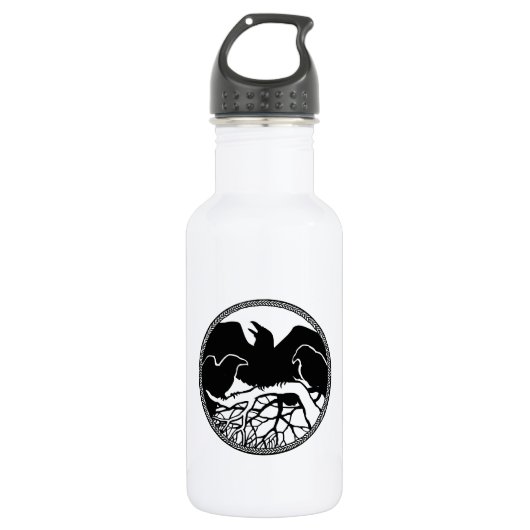 Raven Art Cool Crow Art Sport Bottle Waterfles (Voorkant)