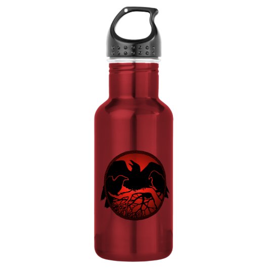 Raven Art Cool Crow Art Sport Bottle Waterfles (Voorkant)