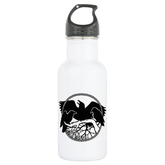 Raven Art Cool Crow Art Sport Bottle Waterfles (Voorkant)