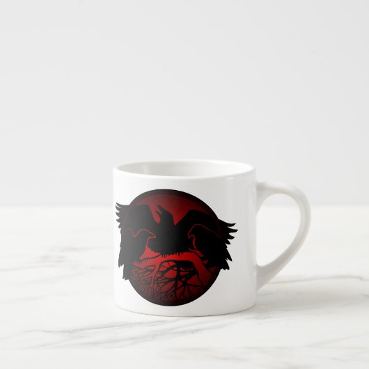Raven Art Cup Native Art Raven Coffee Espresso Cup Espresso Kop (Rechts)