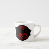 Raven Art Cup Native Art Raven Coffee Espresso Cup Kop (Rechts)