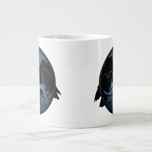 Raven Art Cup Native Art Raven Coffee Mok Cup (Voorkant)