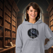 Raven Art Gray Hoodie