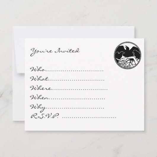 Raven Art Invitalized Native Art Kaart (Achterkant)