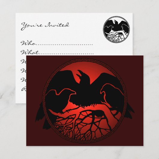 Raven Art Invitalized Native Art Kaart (Voorkant / Achterkant)