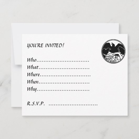 Raven Art Invitalized Native Art Kaart (Achterkant)