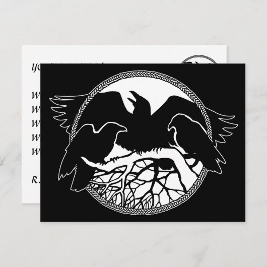 Raven Art Invitalized Native Art Kaart (Voorkant / Achterkant)