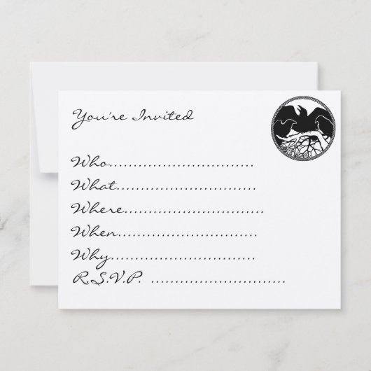 Raven Art Invitalized Native Art Kaart (Achterkant)