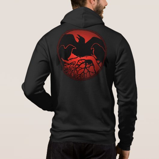 Raven Art Jacket Mannen Raven Crow Art Jackets (Achterkant)